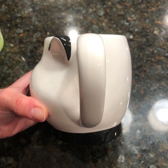 Vintage Dept 56 Pets Dog Mug Ceramic 3 Dimensional White Black Puppy Coffee READ - Picture 14 of 16